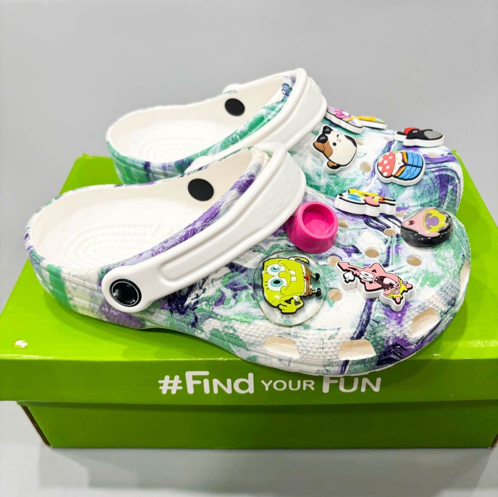  Dép sục dinas classic họa tiết phun sơn "Out of This World" nam nữ chính hãng 