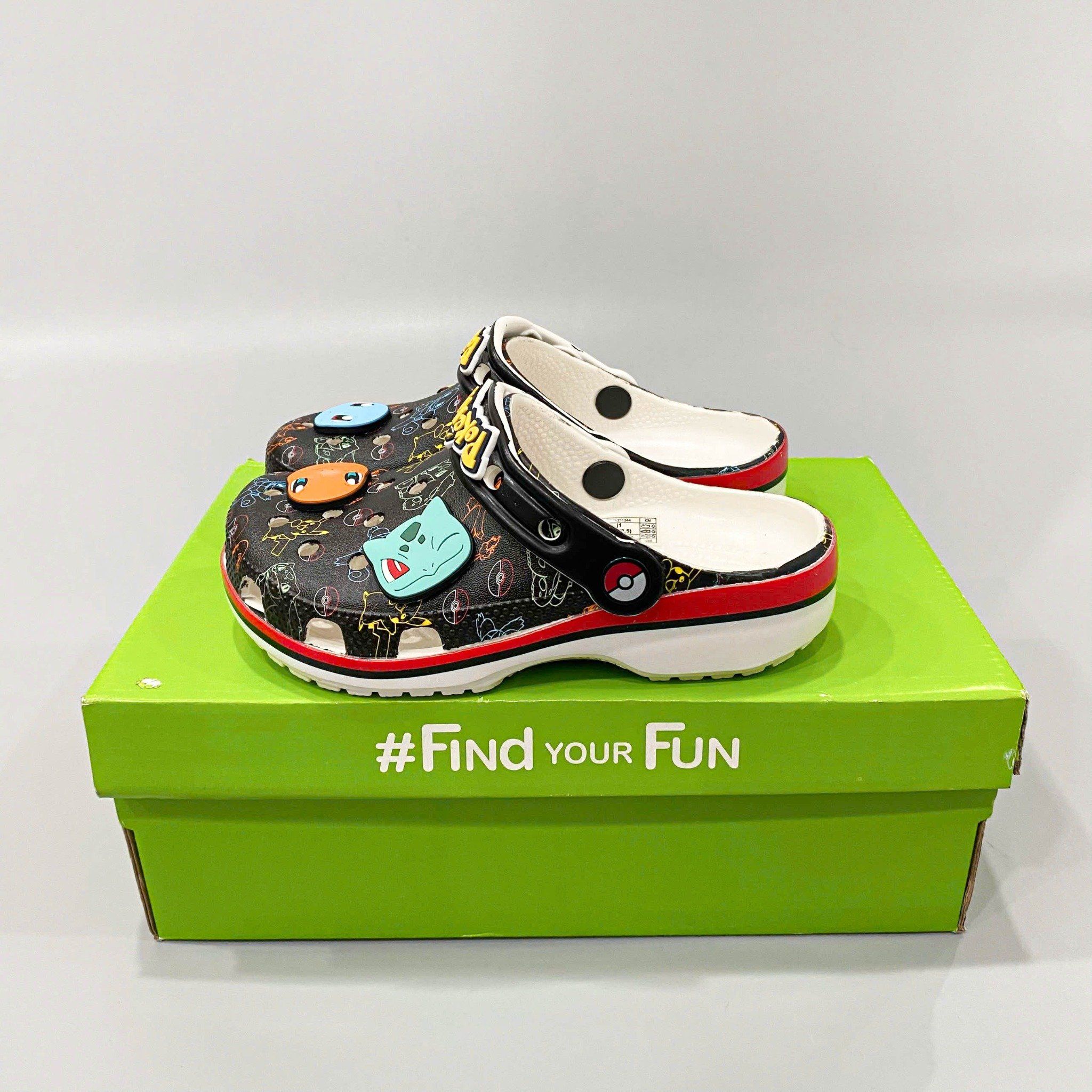  Dép sục dinas classic pokemon sắc màu trẻ em 