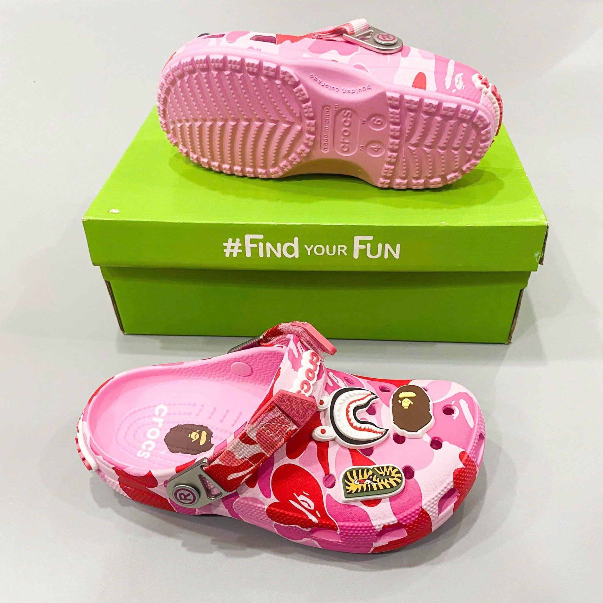  Dép sục Dinas Classic Bape Ape Camo quai sắt nam nữ 