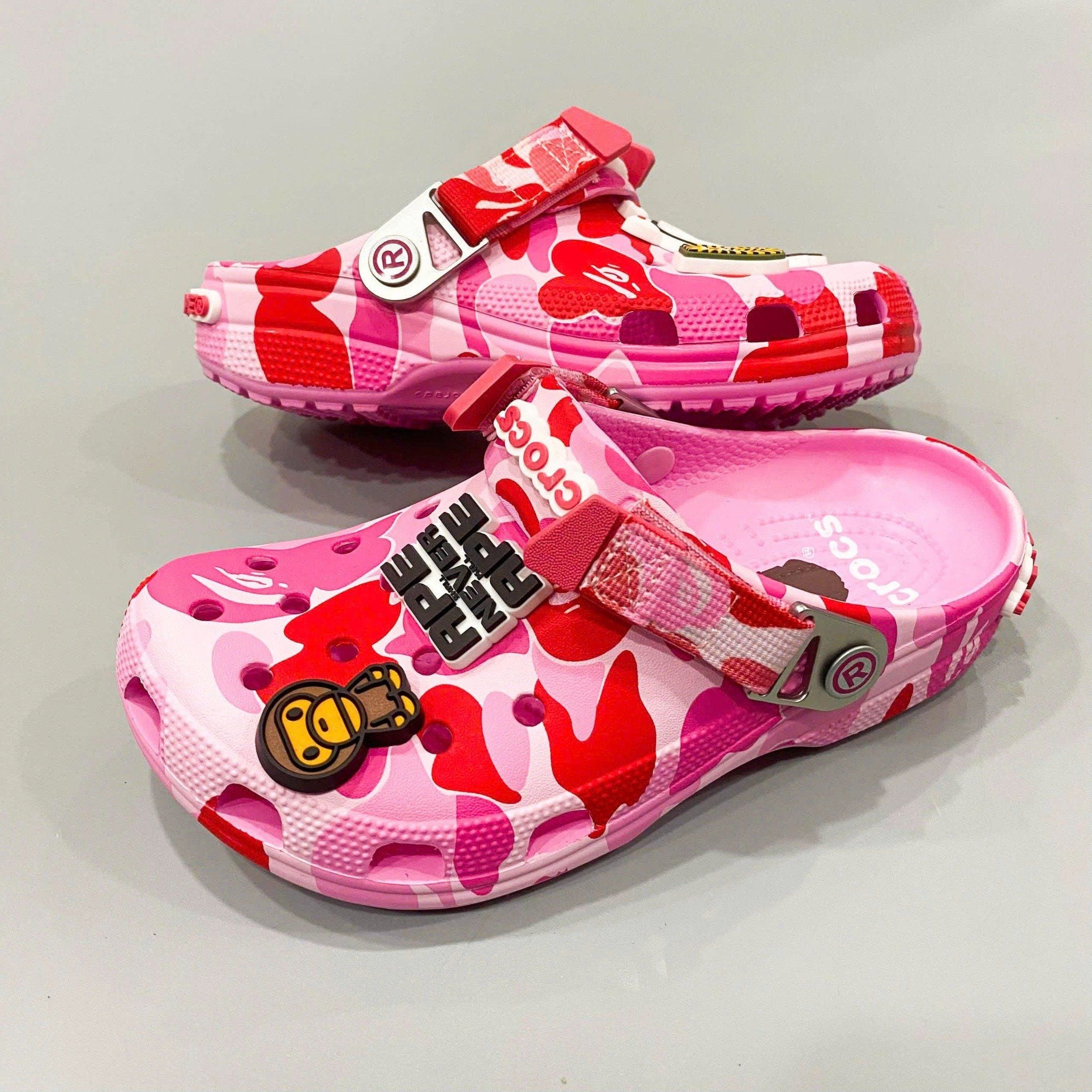  Dép sục Dinas Classic Bape Ape Camo quai sắt nam nữ 