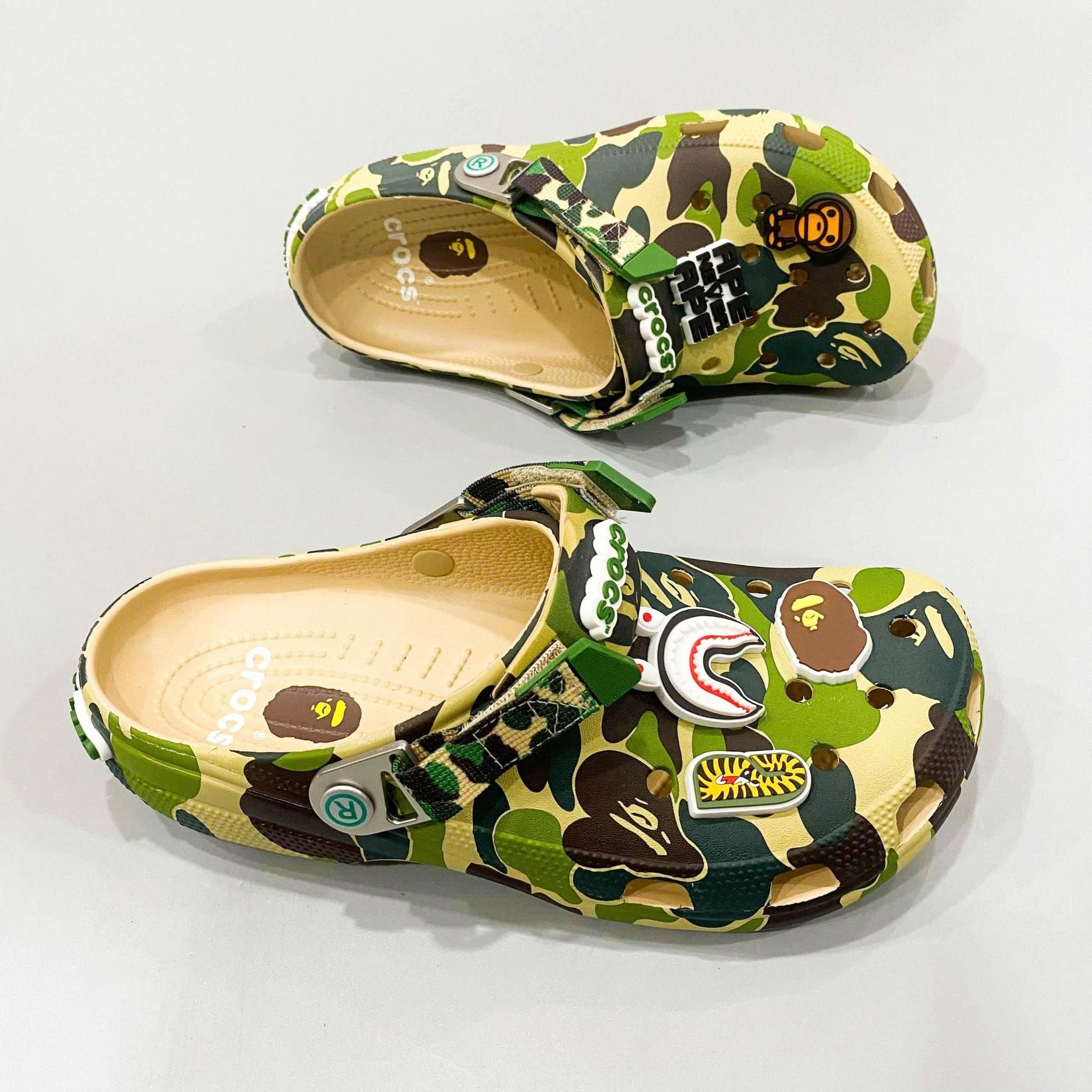  Dép sục Dinas Classic Bape Ape Camo quai sắt nam nữ 