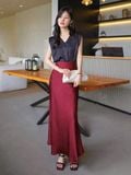  Chân váy lụa nữ 
