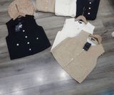  Áo khoác gile nút kim loại nữ 