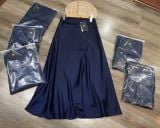 Chân váy lụa dáng đuôi cá navy nữ 