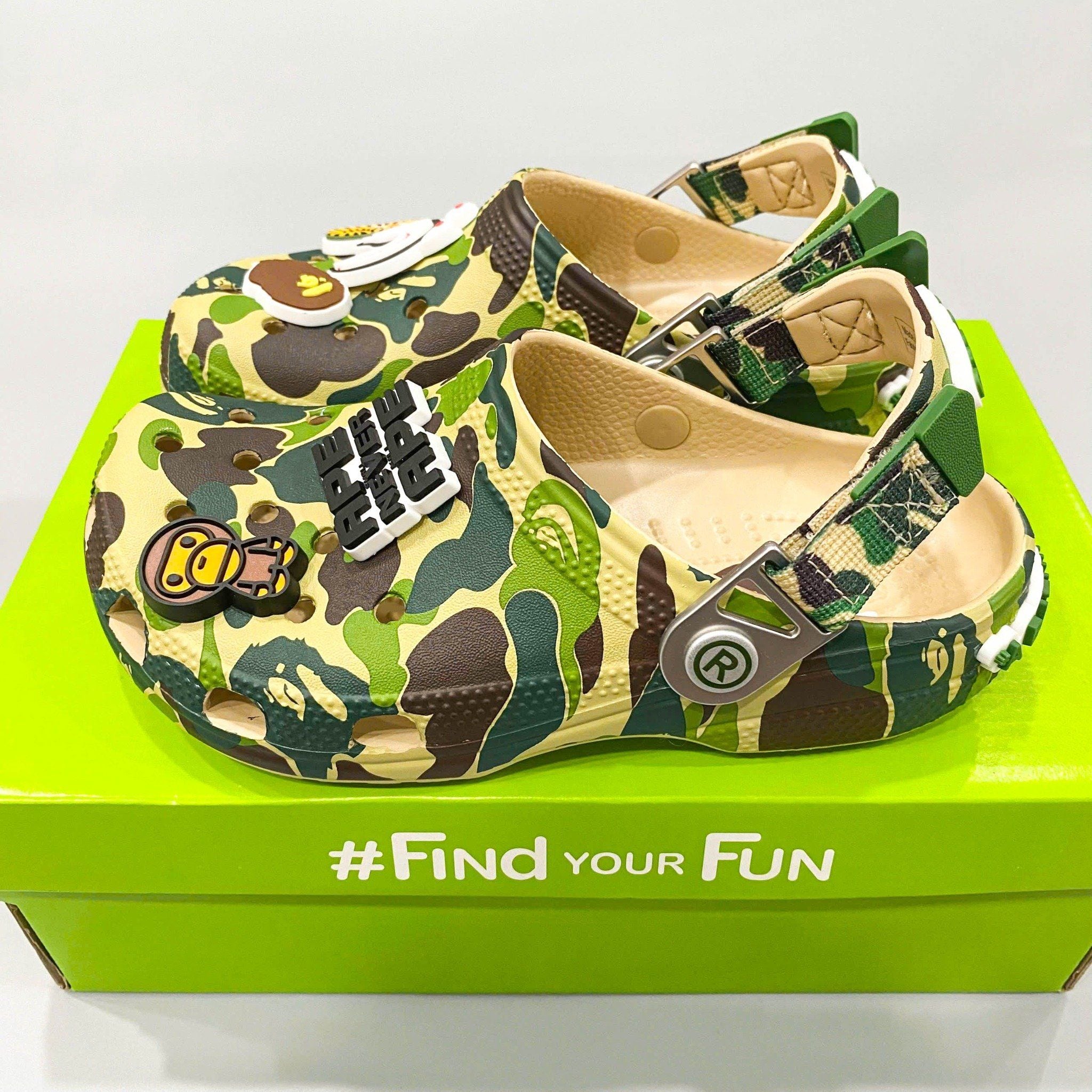  Dép sục classic Dinas Bape Ape Camo trẻ em 