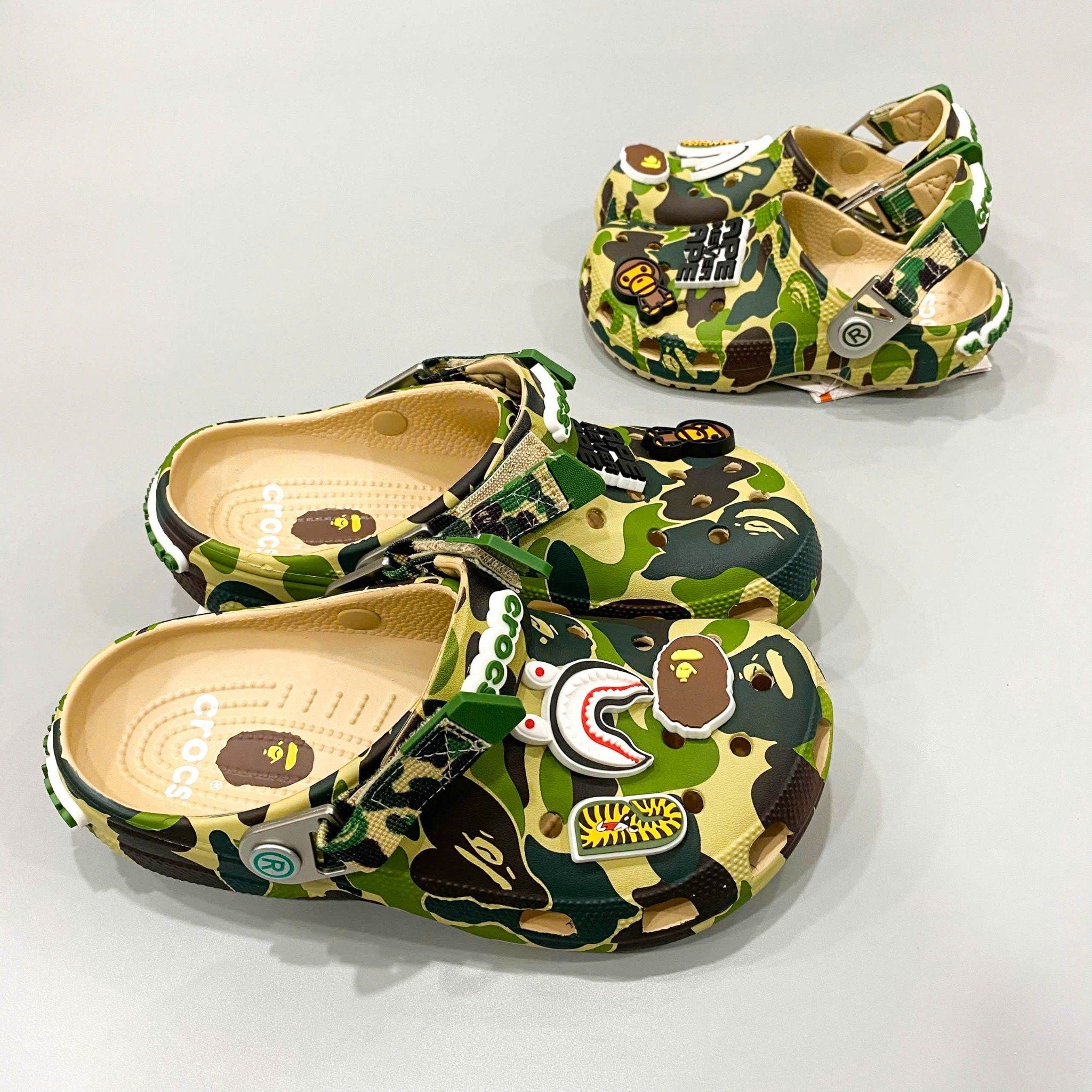  Dép sục classic Dinas Bape Ape Camo trẻ em 