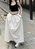  Chân váy midi trắng nữ 