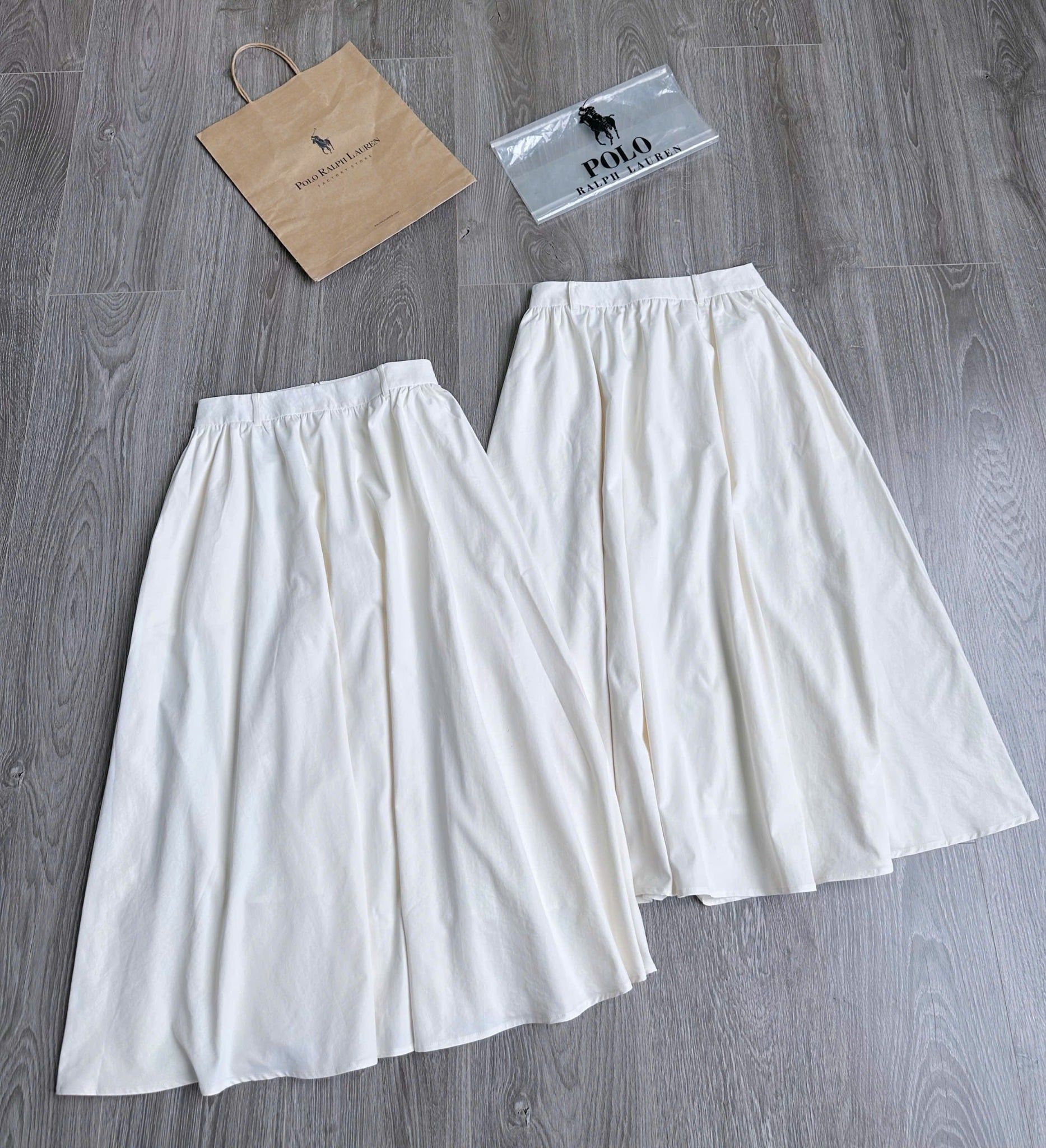  Chân váy midi trắng nữ 