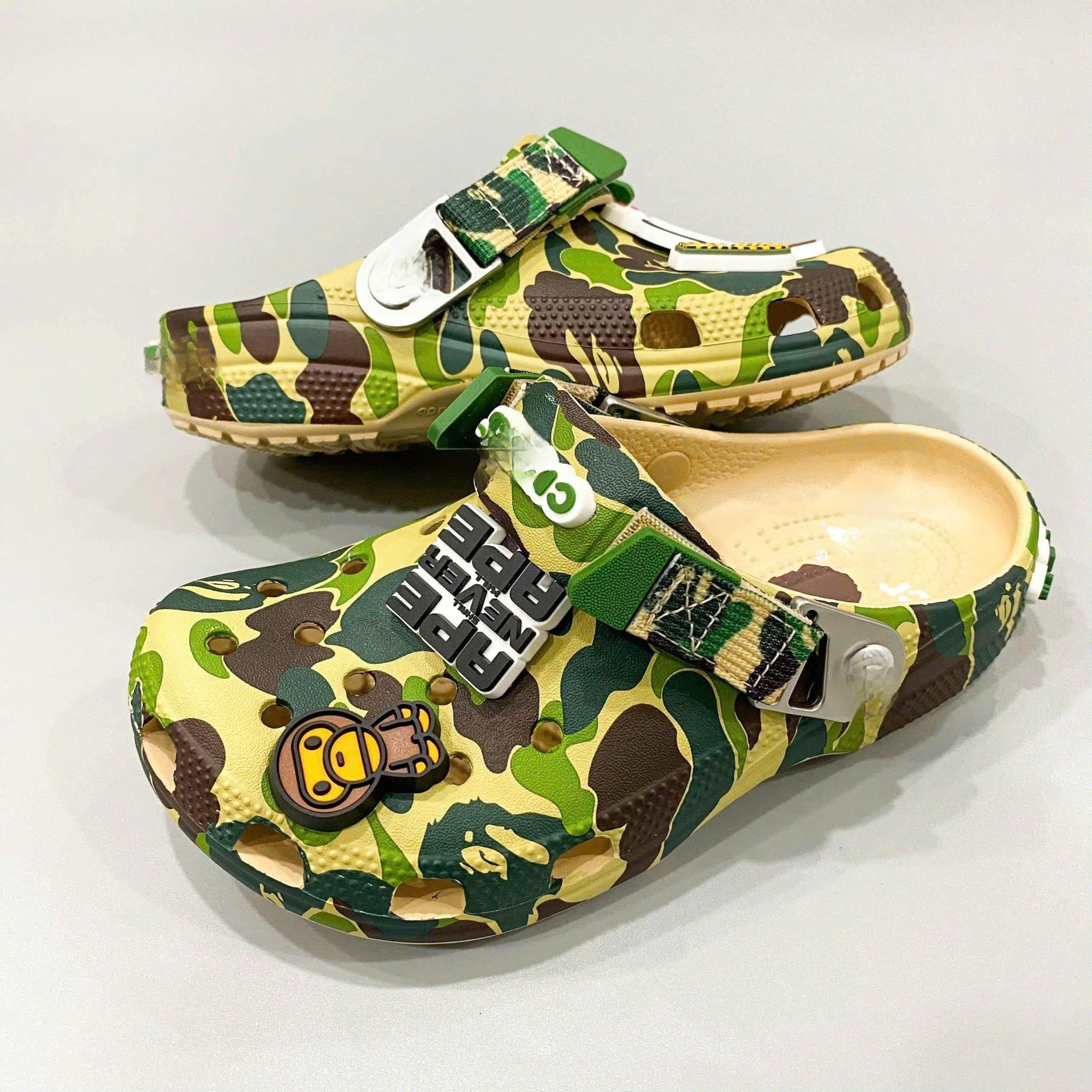  Dép Sục Classic Dinas Bape Ape Camo Trẻ Em Xuất Khẩu 