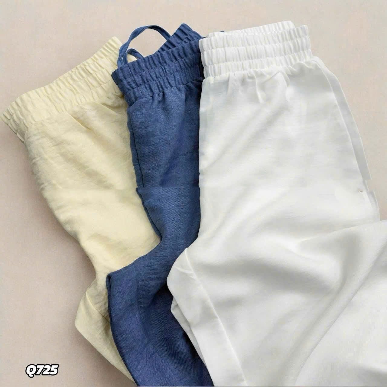  Quần ống rộng linen nữ 