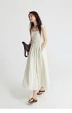  Đầm midi dáng dài cột eo nữ 