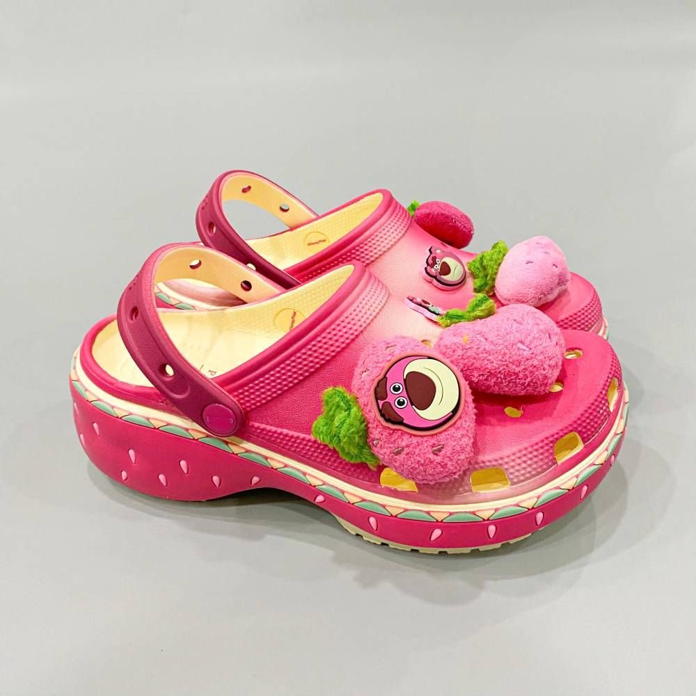  Dép Sục Dinas Classic Platform Lotso Gấu Dâu 5 Phân Nữ Xuất Khẩu 