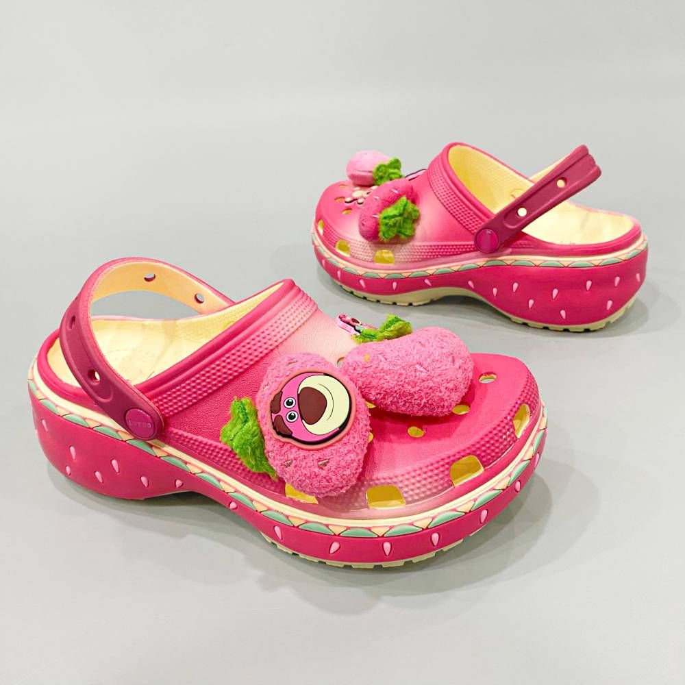  Dép Sục Dinas Classic Platform Lotso Gấu Dâu 5 Phân Nữ Xuất Khẩu 