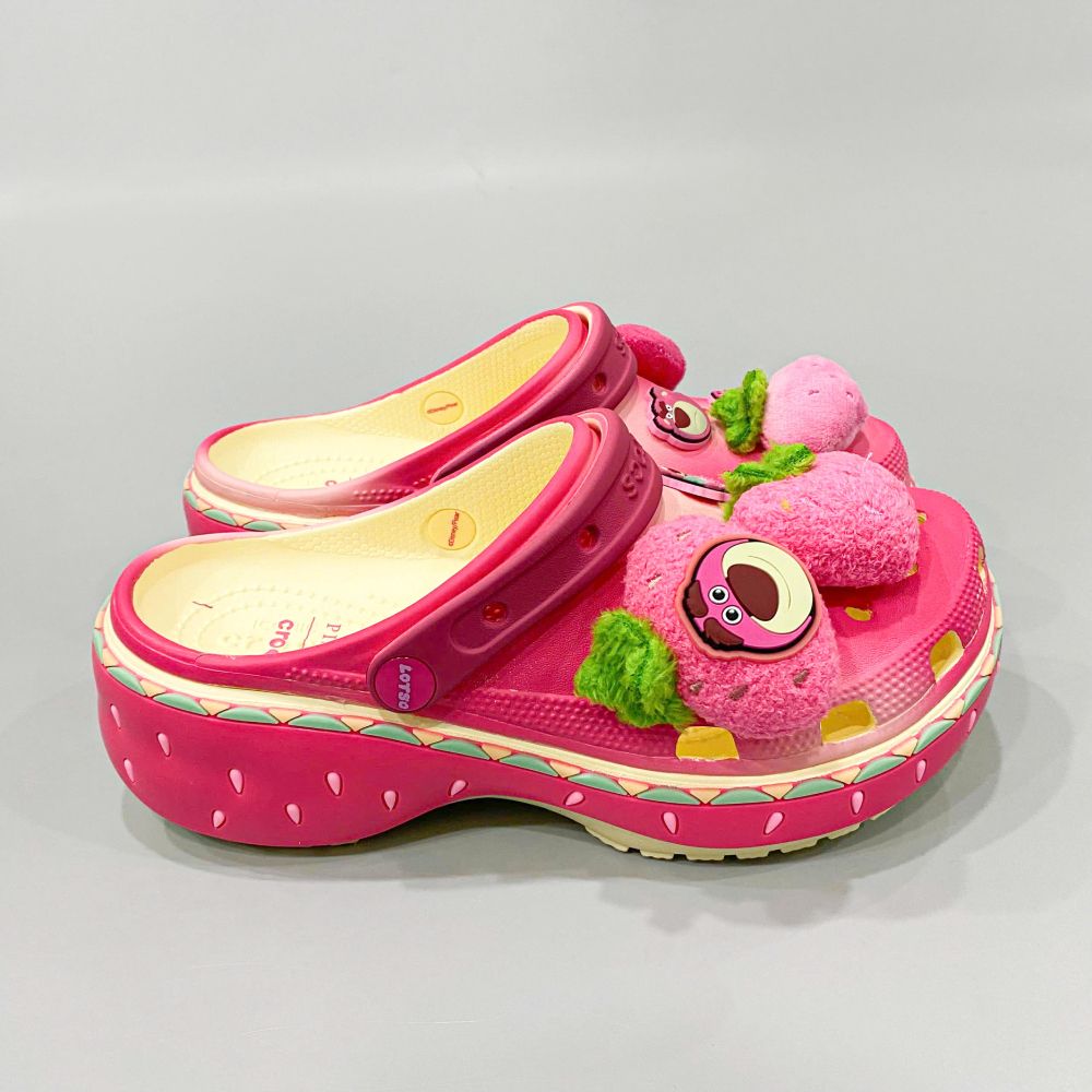  Dép sục Dinas Classic Platform Lotso Gấu dâu 5 phân nữ 