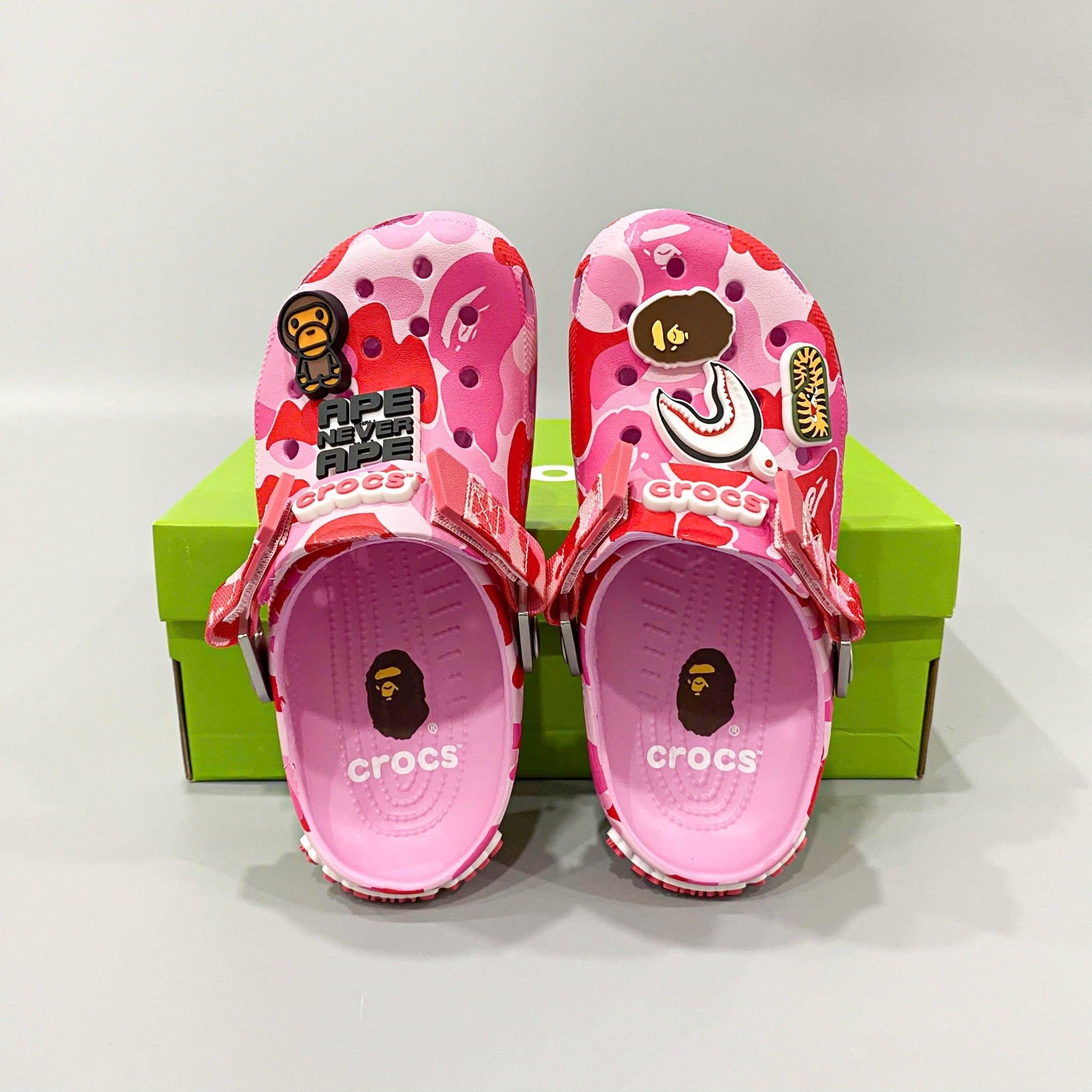  Dép sục Dinas Classic Bape Ape Camo quai sắt nam nữ 