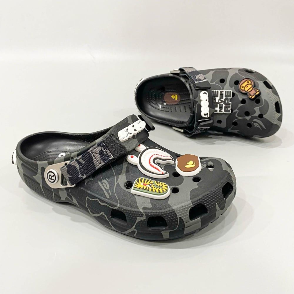  Dép sục Dinas Classic Bape Ape Camo quai sắt nam nữ 