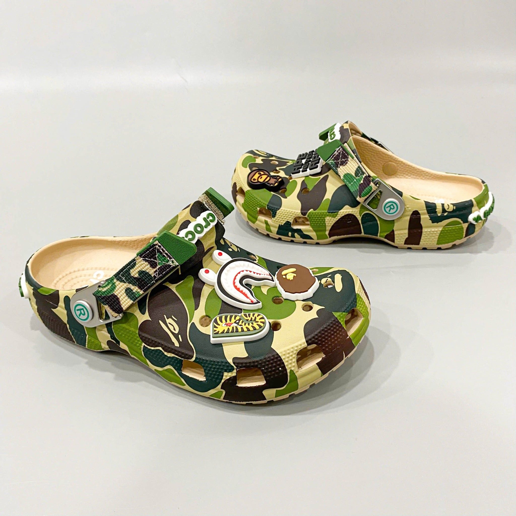  Dép sục Dinas Classic Bape Ape Camo quai sắt nam nữ 