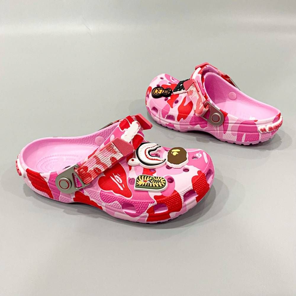  Dép sục Dinas Classic Bape Ape Camo quai sắt nam nữ 
