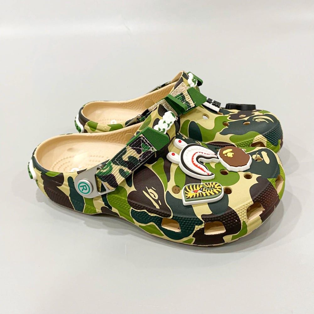  Dép sục Dinas Classic Bape Ape Camo quai sắt nam nữ 