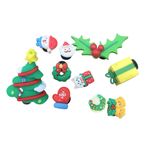  Set Jibbitz charms sticker 3D xịn noel, giáng sinh gắn dép 
