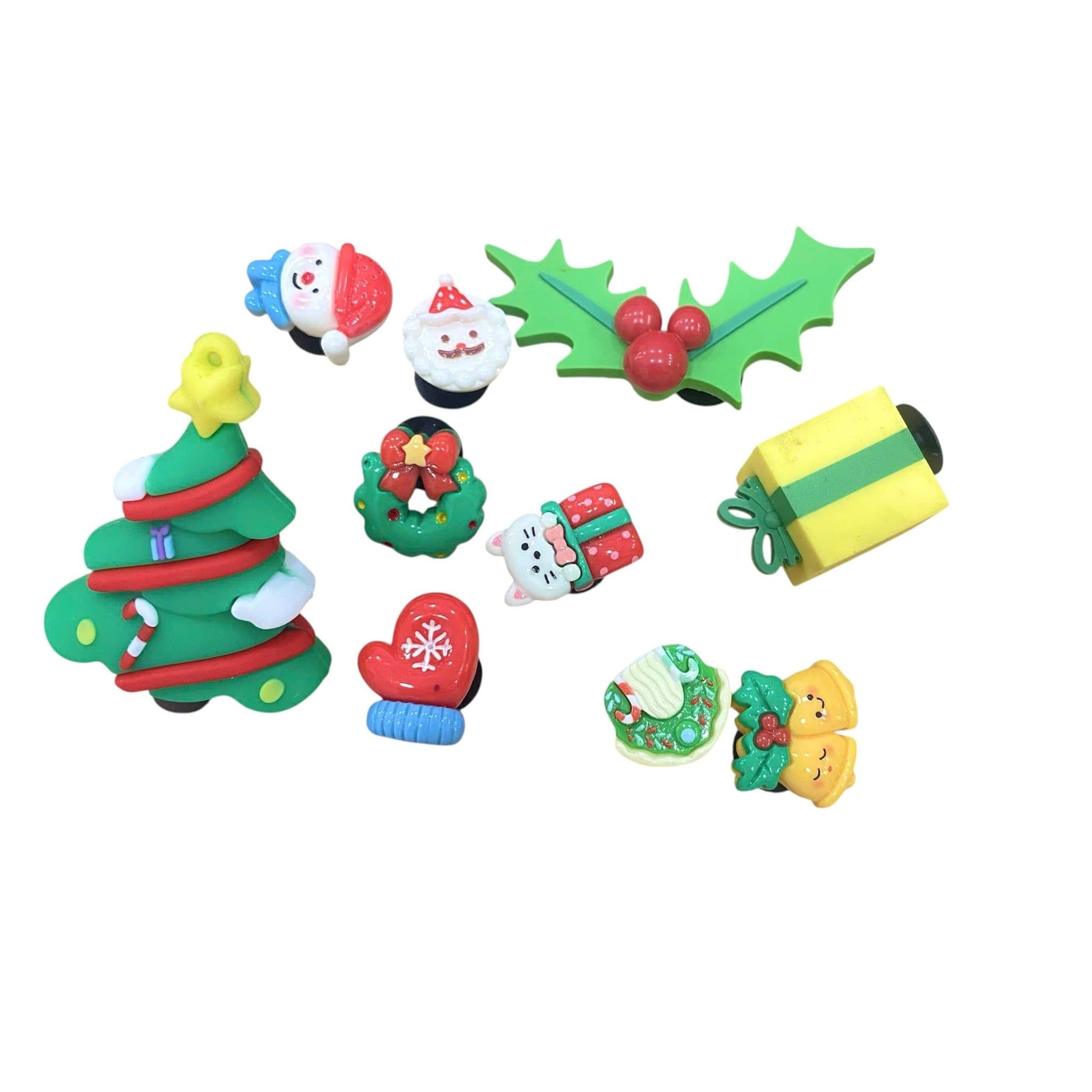  Set Jibbitz charms sticker 3D xịn noel, giáng sinh gắn dép 