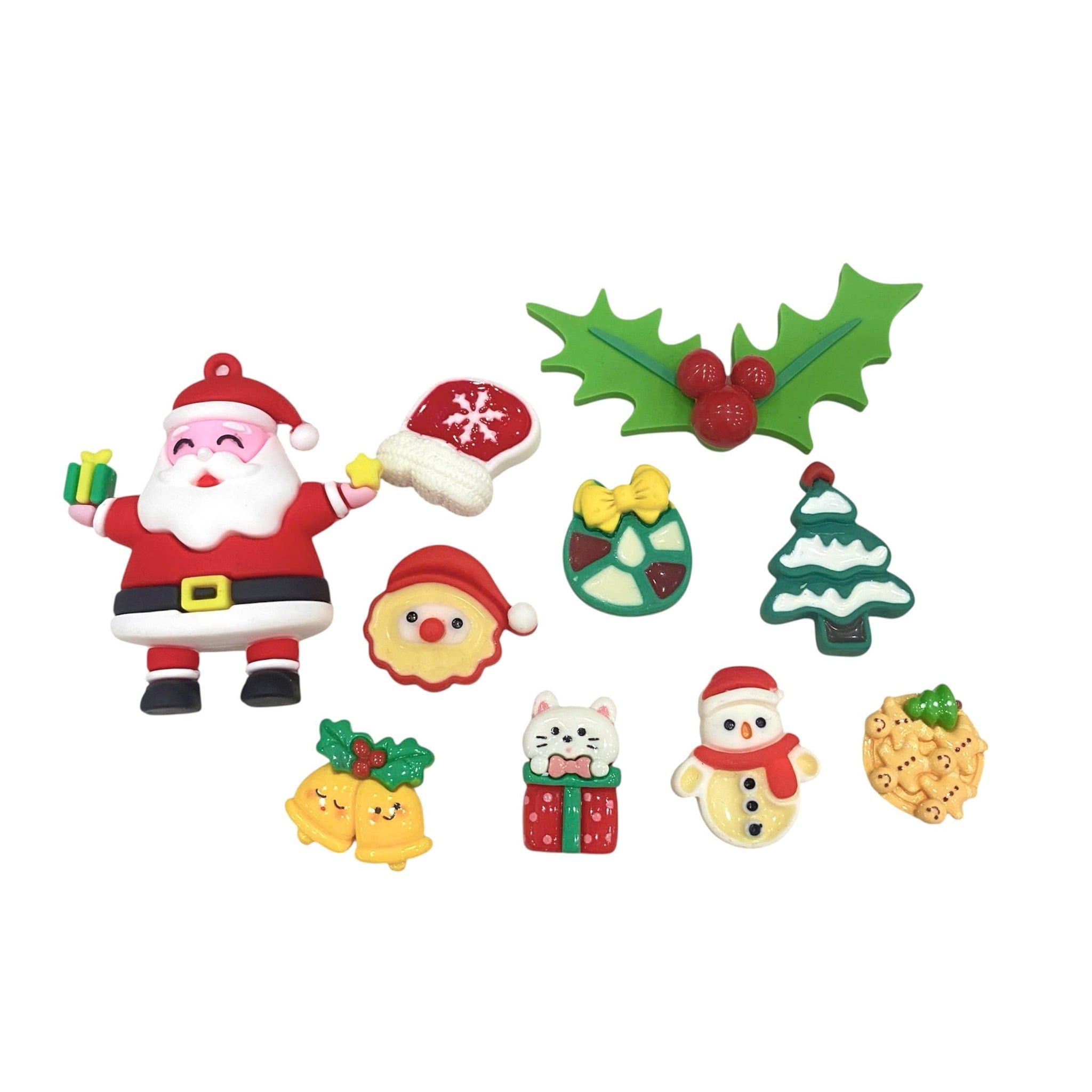  Set Jibbitz charms sticker 3D xịn noel, giáng sinh gắn dép 