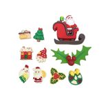  Set Jibbitz charms sticker 3D xịn noel, giáng sinh gắn dép 