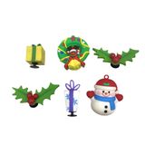  Set Jibbitz charms sticker 3D xịn noel, giáng sinh gắn dép 