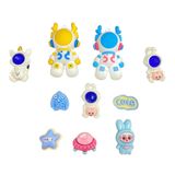  Set jibbitz charms sticker búp bê to nhỏ nhiều chủ đề gắn trang trí dép sục 