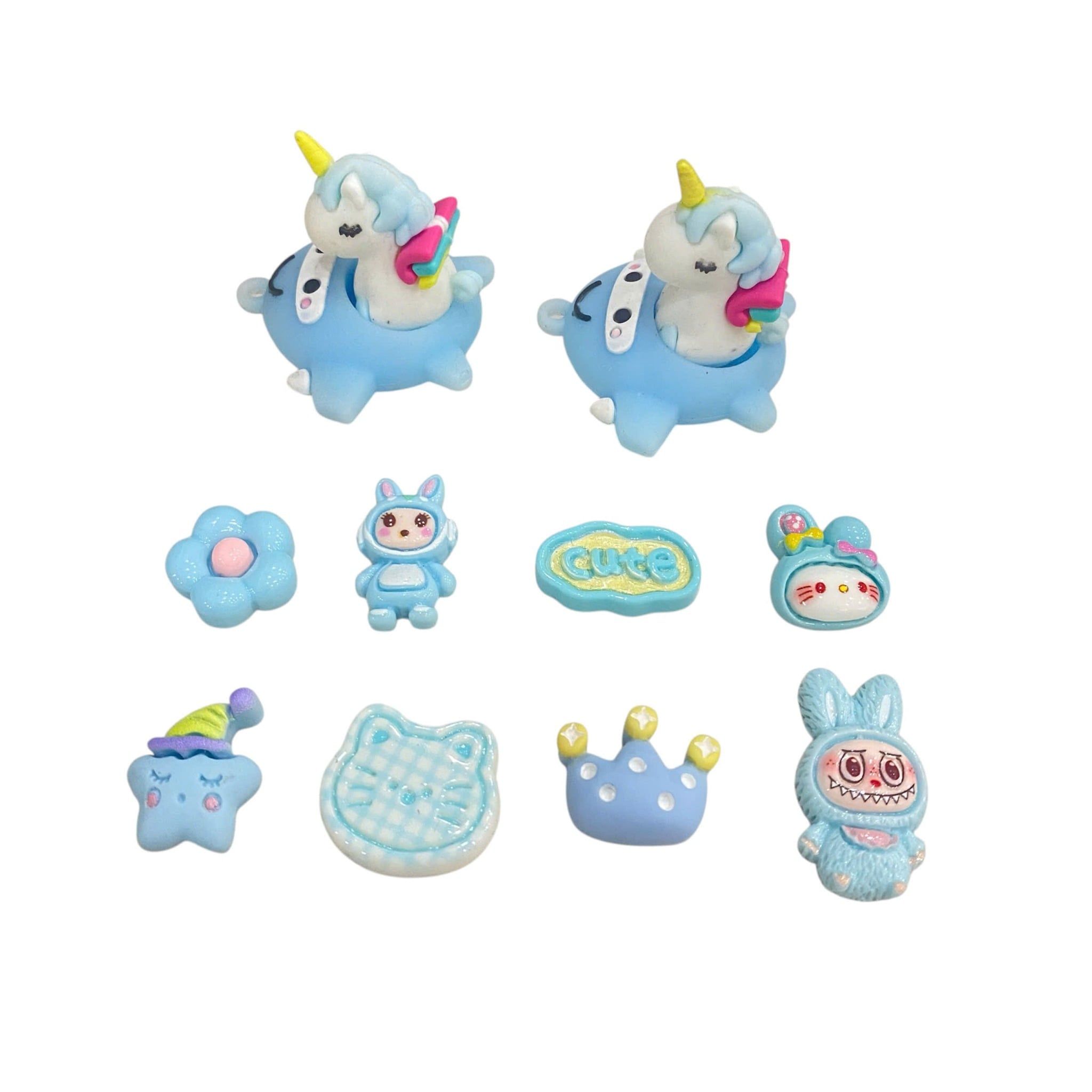  Set jibbitz charms sticker búp bê to nhỏ nhiều chủ đề gắn trang trí dép sục 