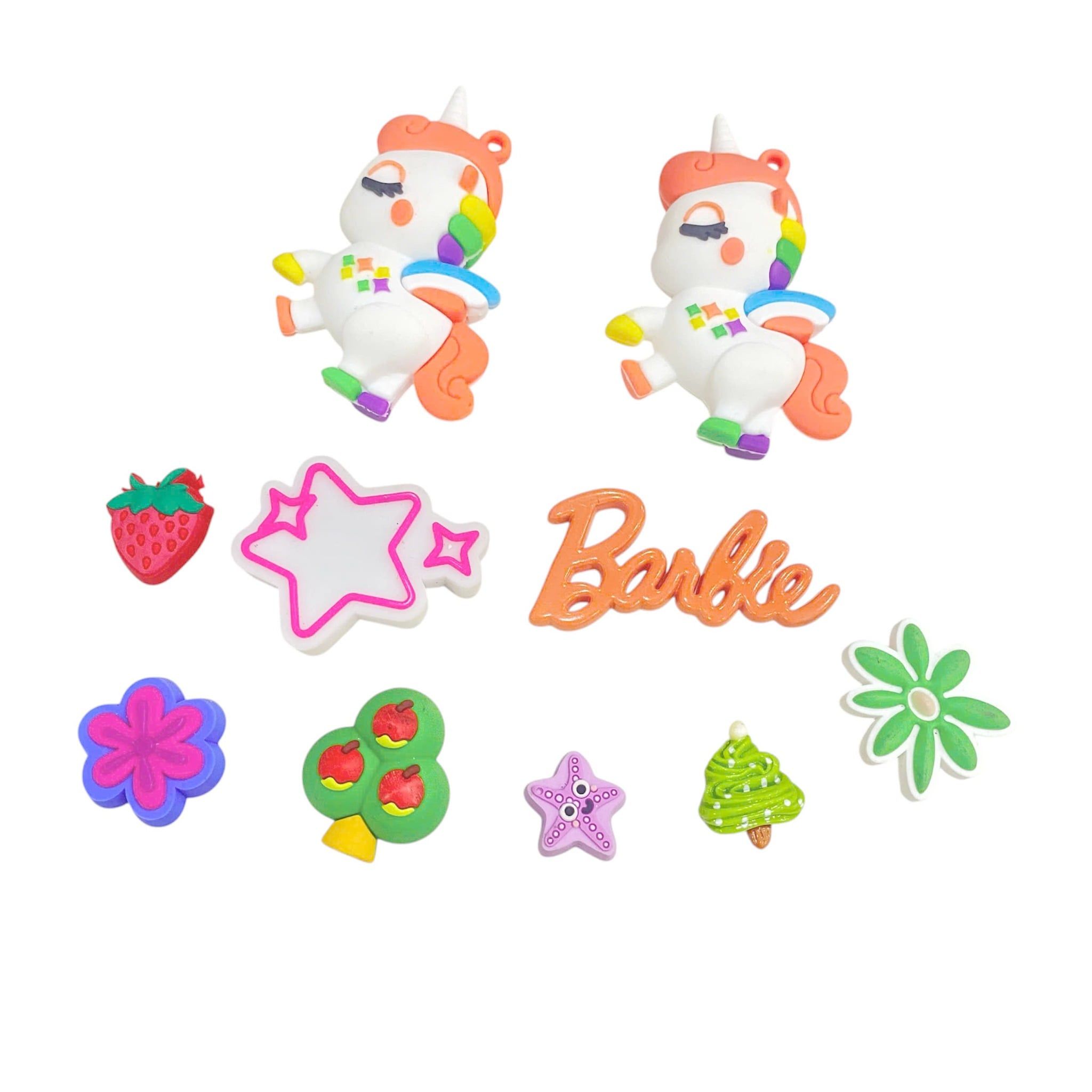  Set jibbitz charms sticker búp bê to nhỏ nhiều chủ đề gắn trang trí dép sục 