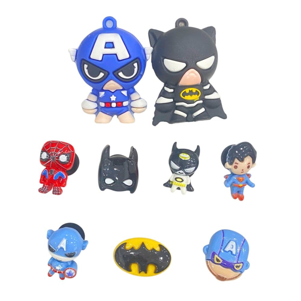  Set jibbitz charms sticker búp bê to nhỏ nhiều chủ đề gắn trang trí dép sục 