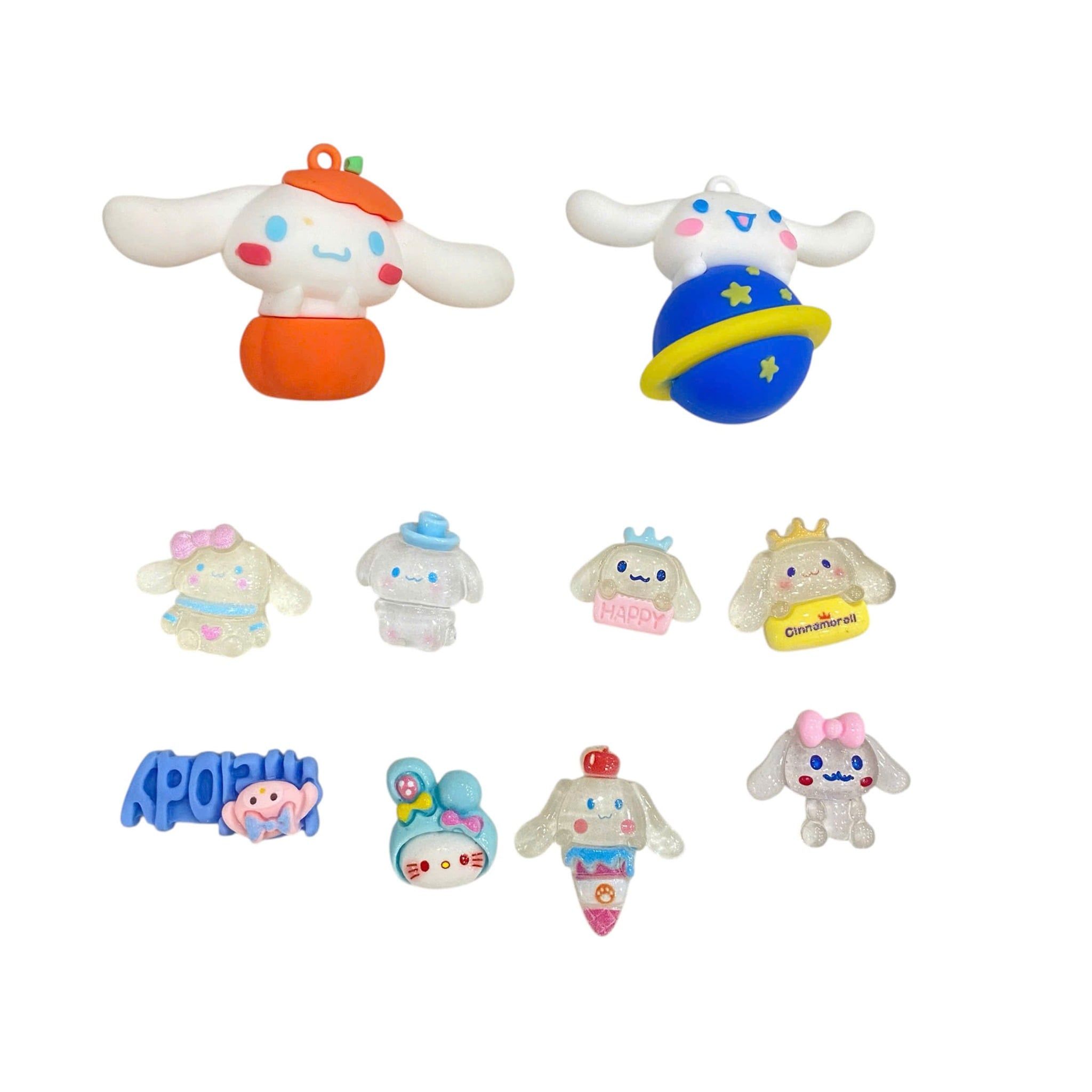  Set jibbitz charms sticker búp bê to nhỏ nhiều chủ đề gắn trang trí dép sục 