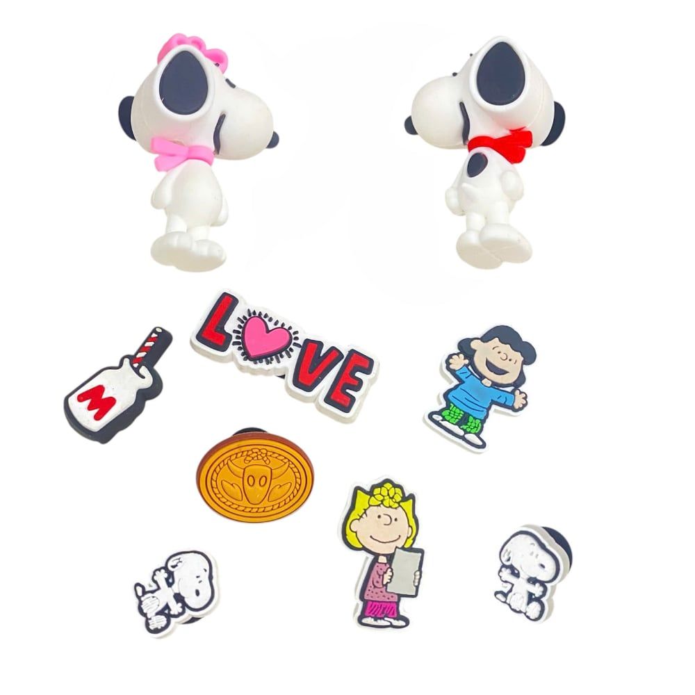  Set jibbitz charms sticker búp bê to nhỏ nhiều chủ đề gắn trang trí dép sục 