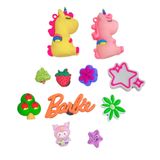  Set jibbitz charms sticker búp bê to nhỏ nhiều chủ đề gắn trang trí dép sục 