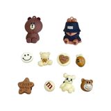  Set jibbitz charms sticker búp bê to nhỏ nhiều chủ đề gắn trang trí dép sục 