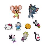  Set jibbitz charms sticker búp bê to nhỏ nhiều chủ đề gắn trang trí dép sục 