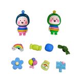  Set jibbitz charms sticker búp bê to nhỏ nhiều chủ đề gắn trang trí dép sục 
