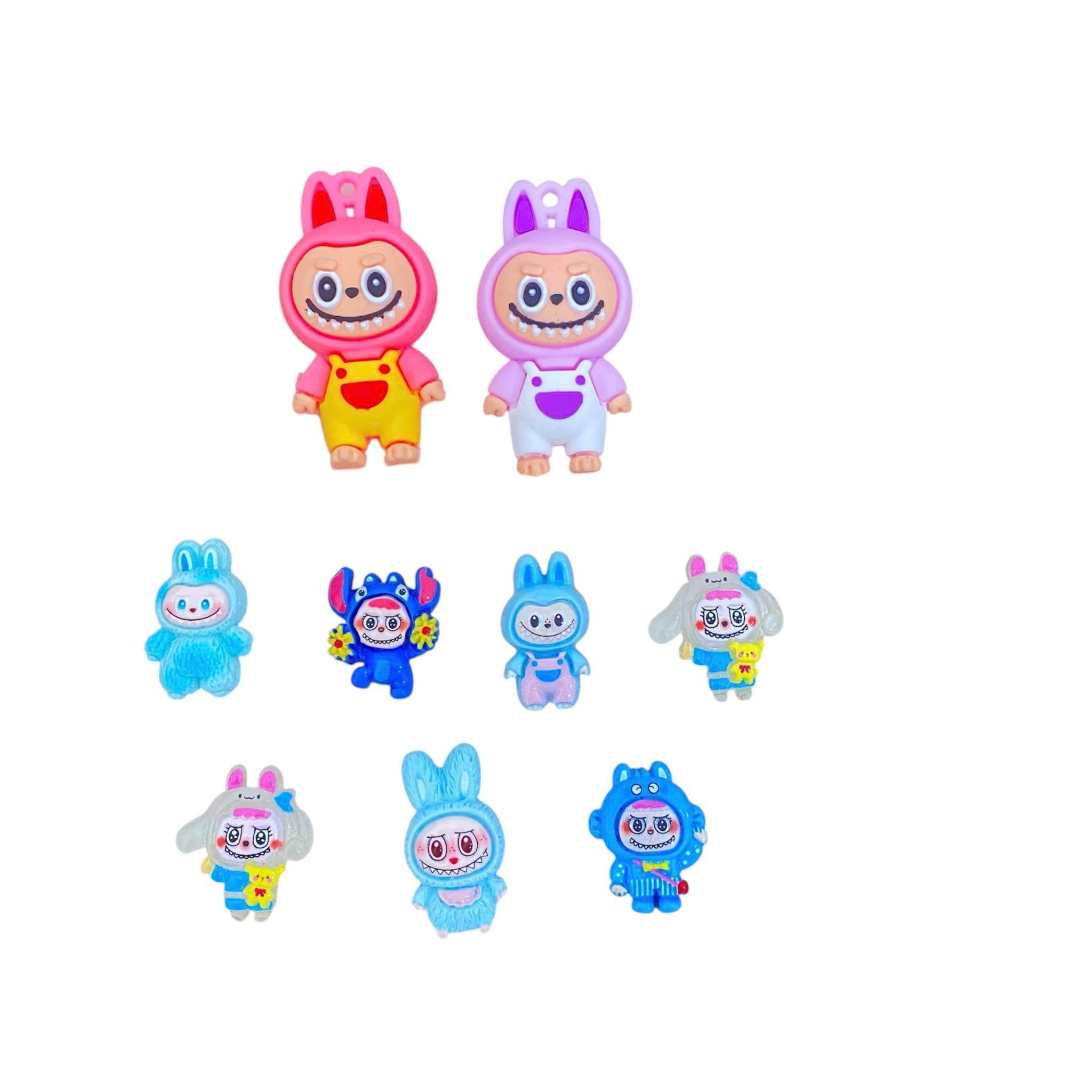  Set jibbitz charms sticker búp bê to nhỏ nhiều chủ đề gắn trang trí dép sục 