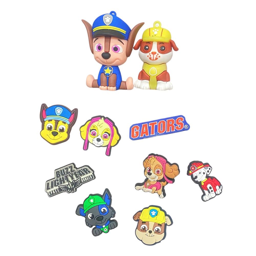  Set jibbitz charms sticker búp bê to nhỏ nhiều chủ đề gắn trang trí dép sục 