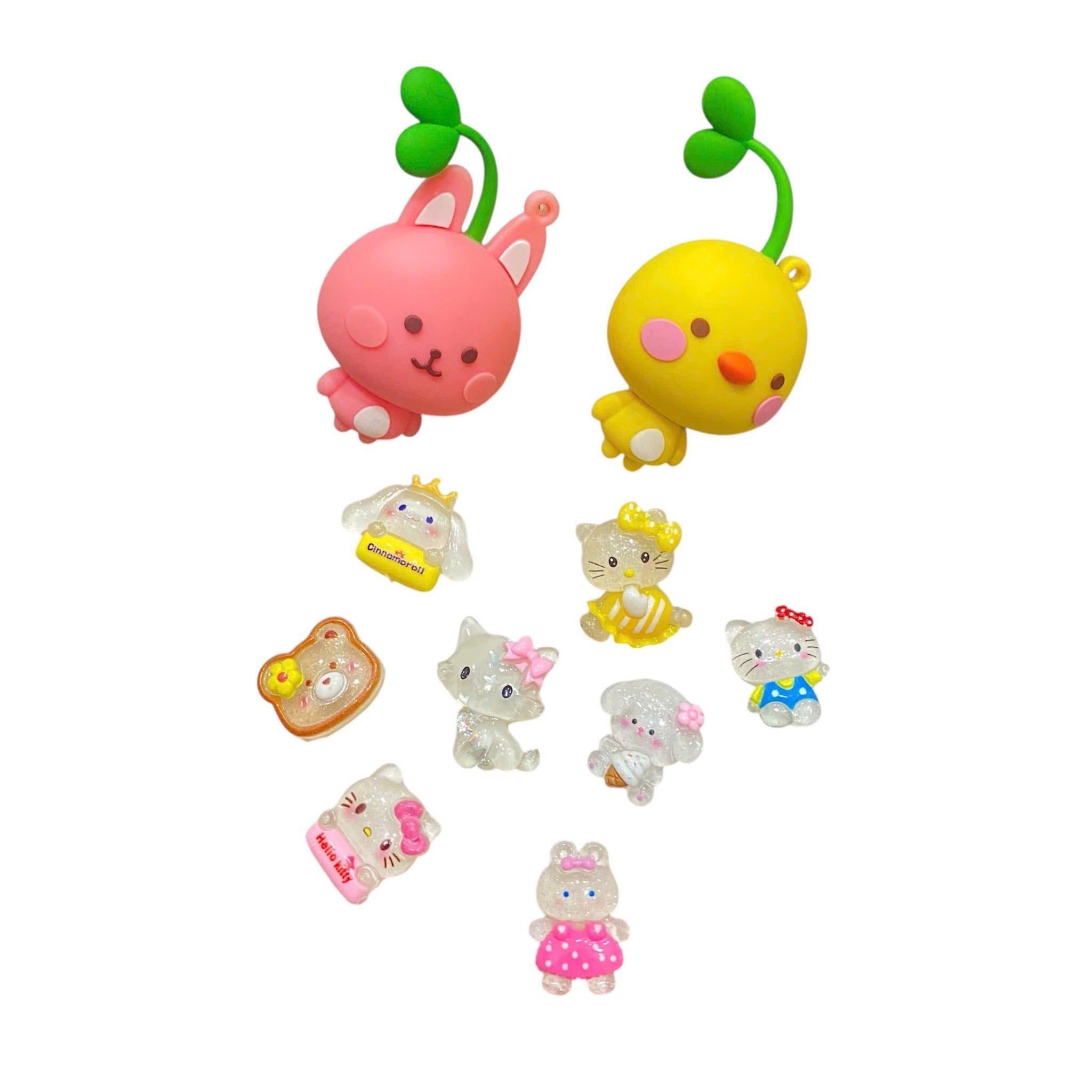  Set jibbitz charms sticker búp bê to nhỏ nhiều chủ đề gắn trang trí dép sục 