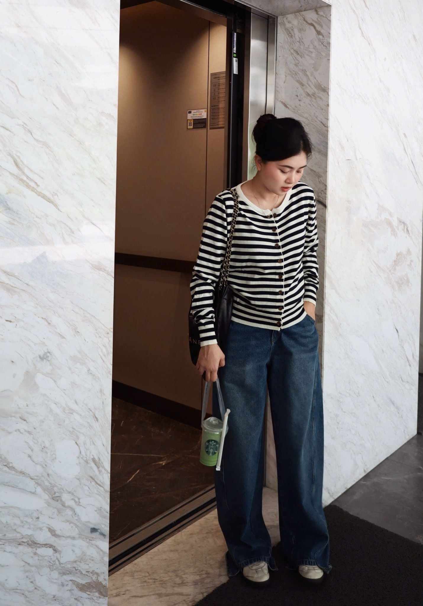  Áo len dệt kim cardigan nữ 