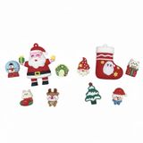  Set Jibbitz charms sticker 3D xịn noel, giáng sinh gắn dép 
