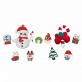  Set Jibbitz charms sticker 3D xịn noel, giáng sinh gắn dép 