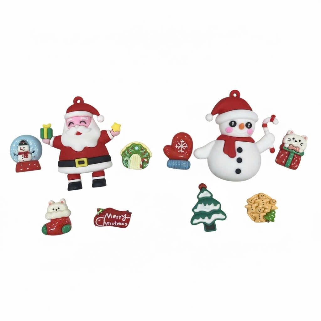  Set Jibbitz charms sticker 3D xịn noel, giáng sinh gắn dép 