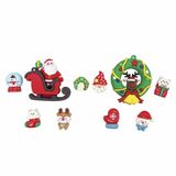  Set Jibbitz charms sticker 3D xịn noel, giáng sinh gắn dép 
