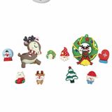  Set Jibbitz charms sticker 3D xịn noel, giáng sinh gắn dép 