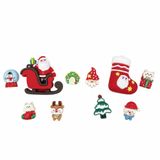  Set Jibbitz charms sticker 3D xịn noel, giáng sinh gắn dép 