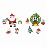  Set Jibbitz charms sticker 3D xịn noel, giáng sinh gắn dép 