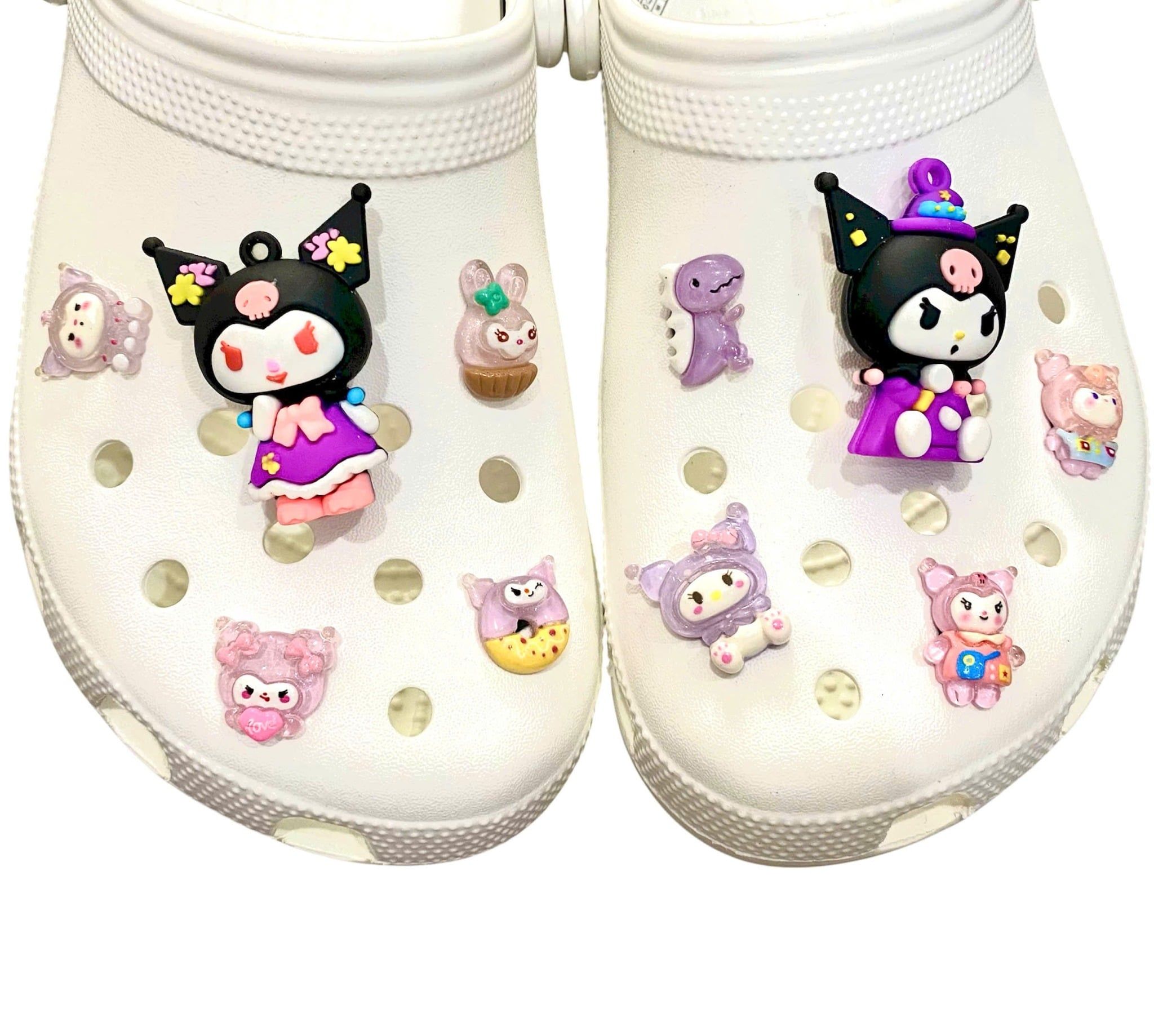  Set jibbitz charms sticker búp bê to nhỏ nhiều chủ đề gắn trang trí dép sục 